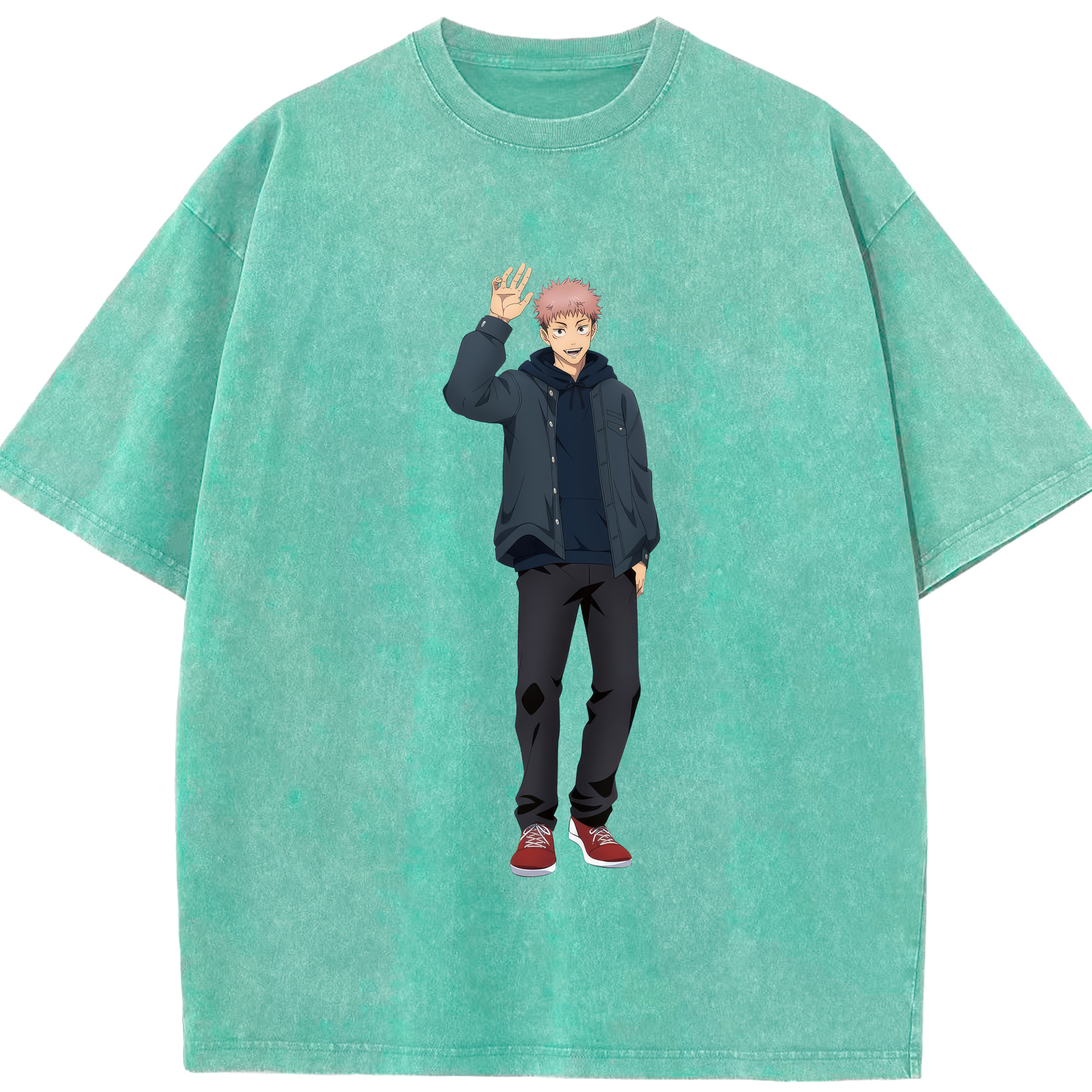 （画像用） 呪術廻戦 Jujutsu Kaisen 綿100% ヴィンテージ風 半袖Tシャツ（フロントプリント）